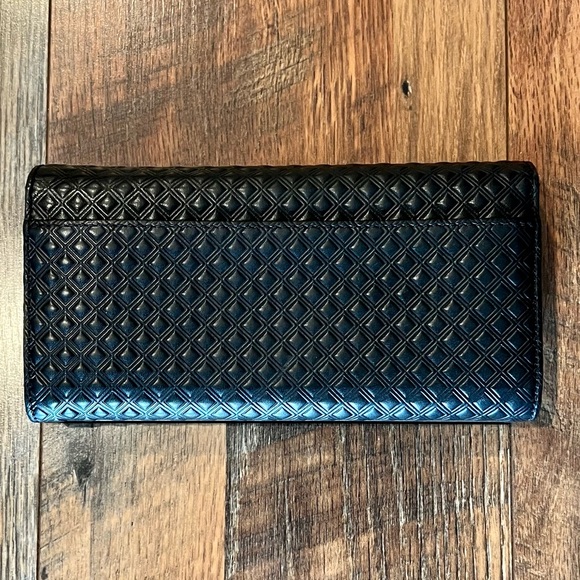 TORY BURCH Marion Quilted Embossed Leather Envelope Wallet Multi Gusseted - Picture 8 of 10